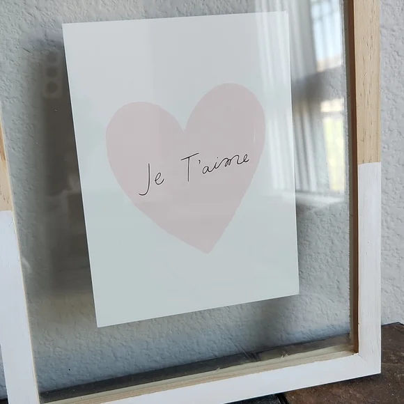 2 - LOVE 💕 8x10 Home Décor Glass Love is Love & Je T'aime Pastel colors - Picture 3 of 5